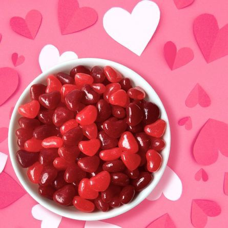 Heart shaped jelly beans